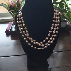 🆕️ANNE GERMAIN Gold metalic tone beads..../B1